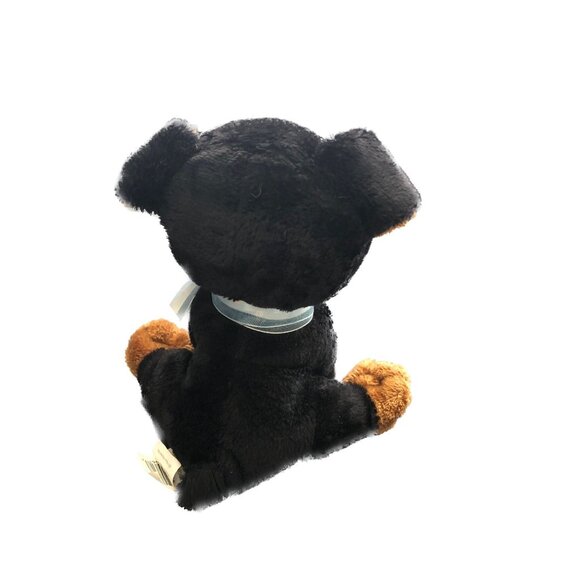 Walmart Rottweiler Rottie Black Brown Blue Heart Blue Ribbon 7 " Sitting - Picture 5 of 8
